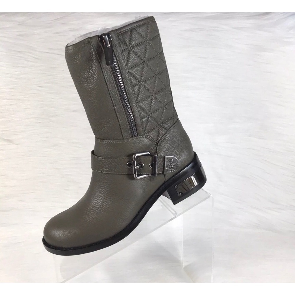 Vince Camuto Waveera Moto Boots Olive Size 7.5‎ M